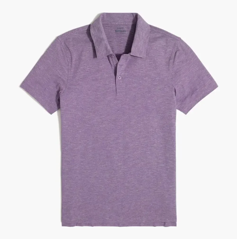 J. Crew Performance Men's Purple Short Sleeve Polo Shirt